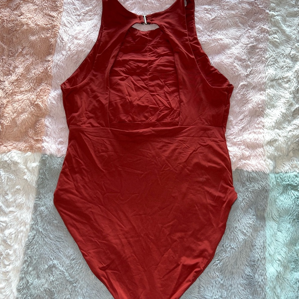 Andie swimwear in Elegant brick Red color Women's Swimsuit XL